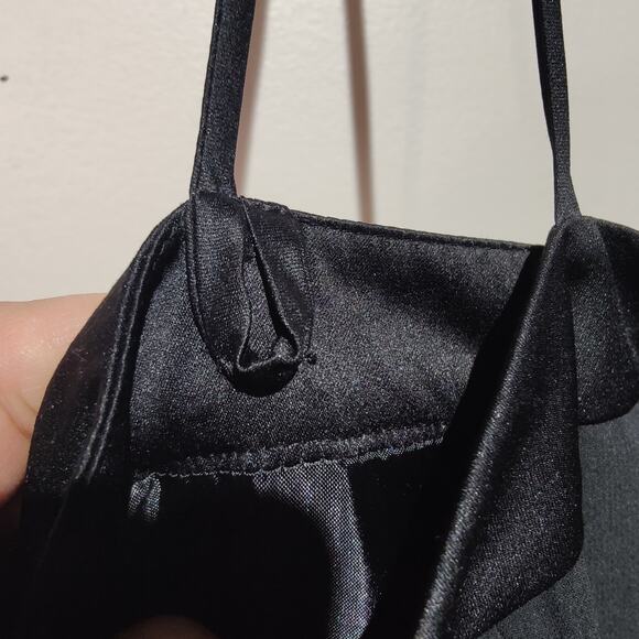 Vintage Y2K 90s Ann Taylor Sz 10 Black Sheer Babydoll Dress Spagetti Strap - Picture 6 of 7